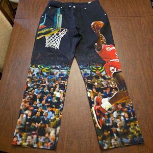 Nike Air Jordan Jumpman Printed Twill Pants Black HF0045-010 Men's Size 32